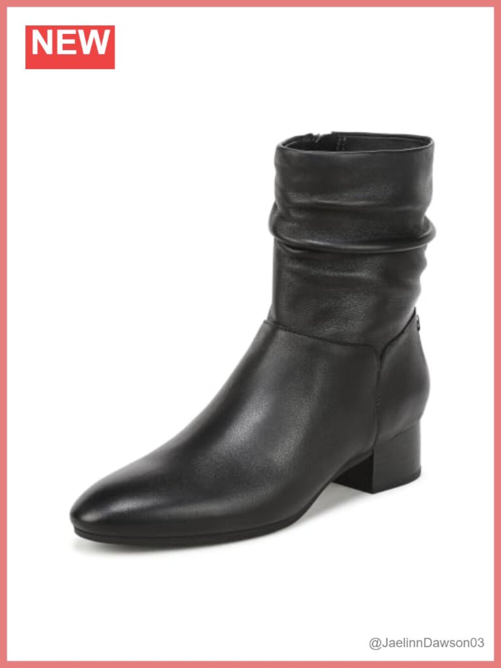 Comfortable Block Heel Ankle Booties with Arch Support Almond Toe